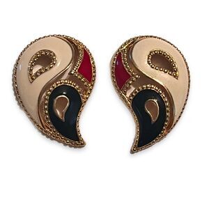 Avon Paisley Earrings Vintage 80’s Earrings